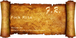 Fock Rita névjegykártya